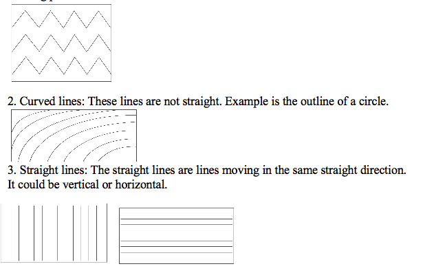 straight and curved lines