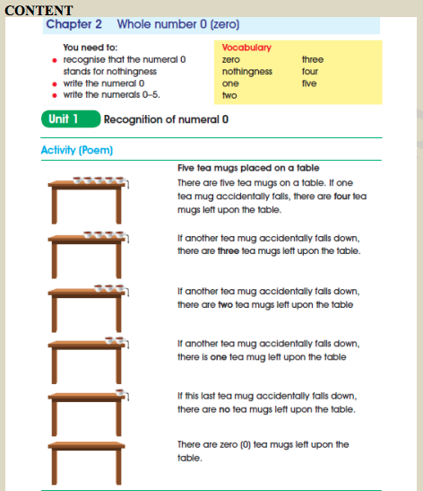 mathematics for primary one lesson note