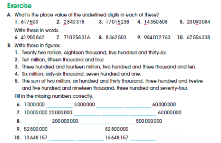 exercise on counting reading and writing exercise on counting reading and writing