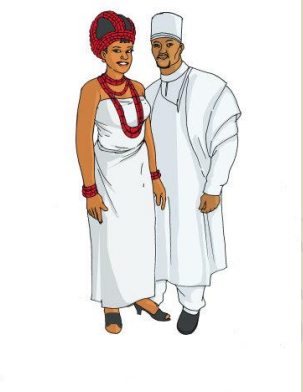 A marriage between an Urhobo man and a Nupe woman A marriage between an Urhobo man and a Nupe woman