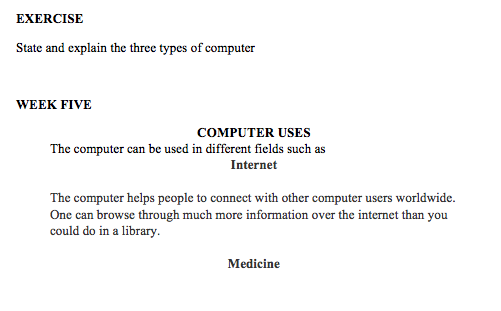 Third Term Computer Lesson Note for JSS1 Third Term Computer Lesson Note for JSS1